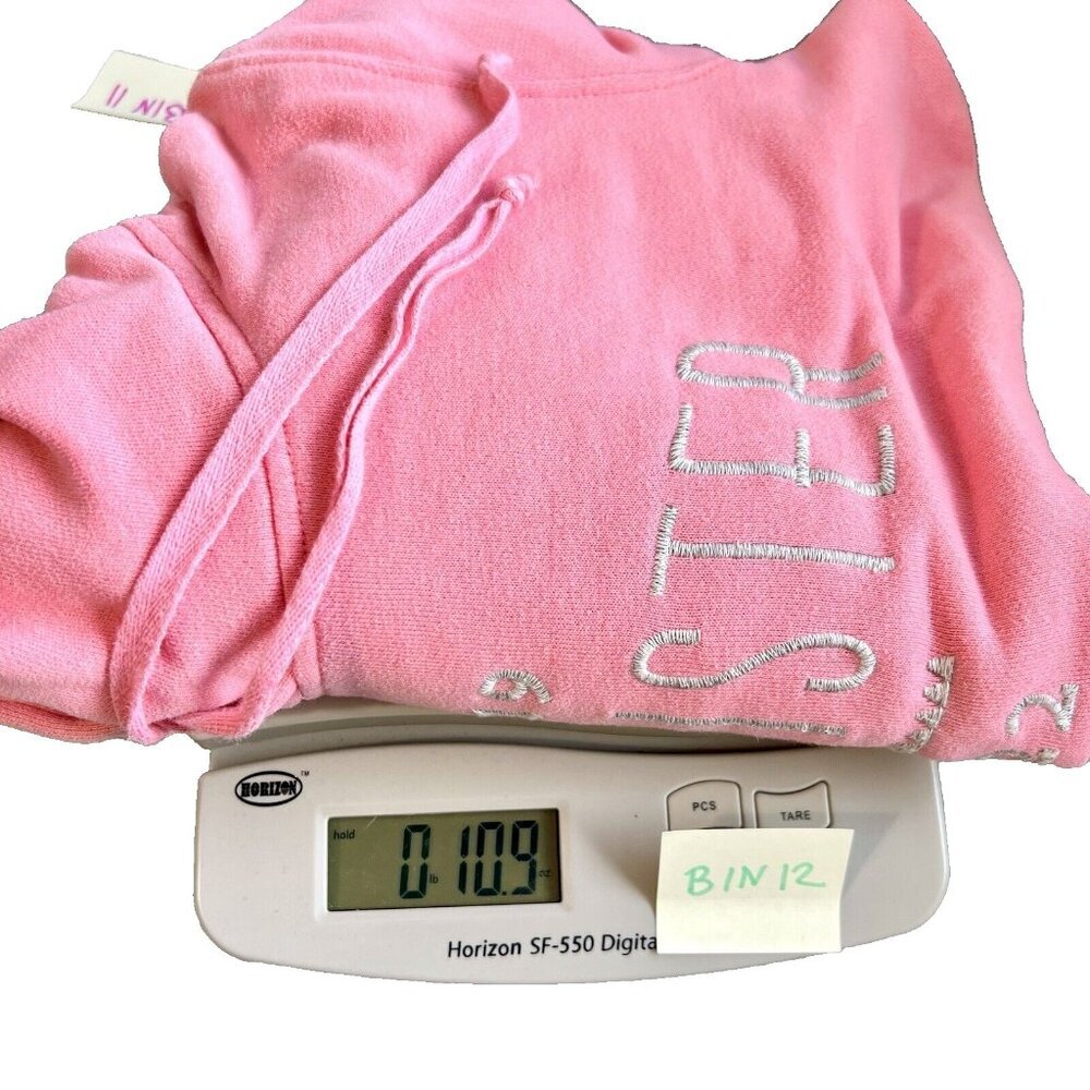 Hollister - Pink Branded Front Pocket Hooded Sweatshirt M - Picture 11 of 11